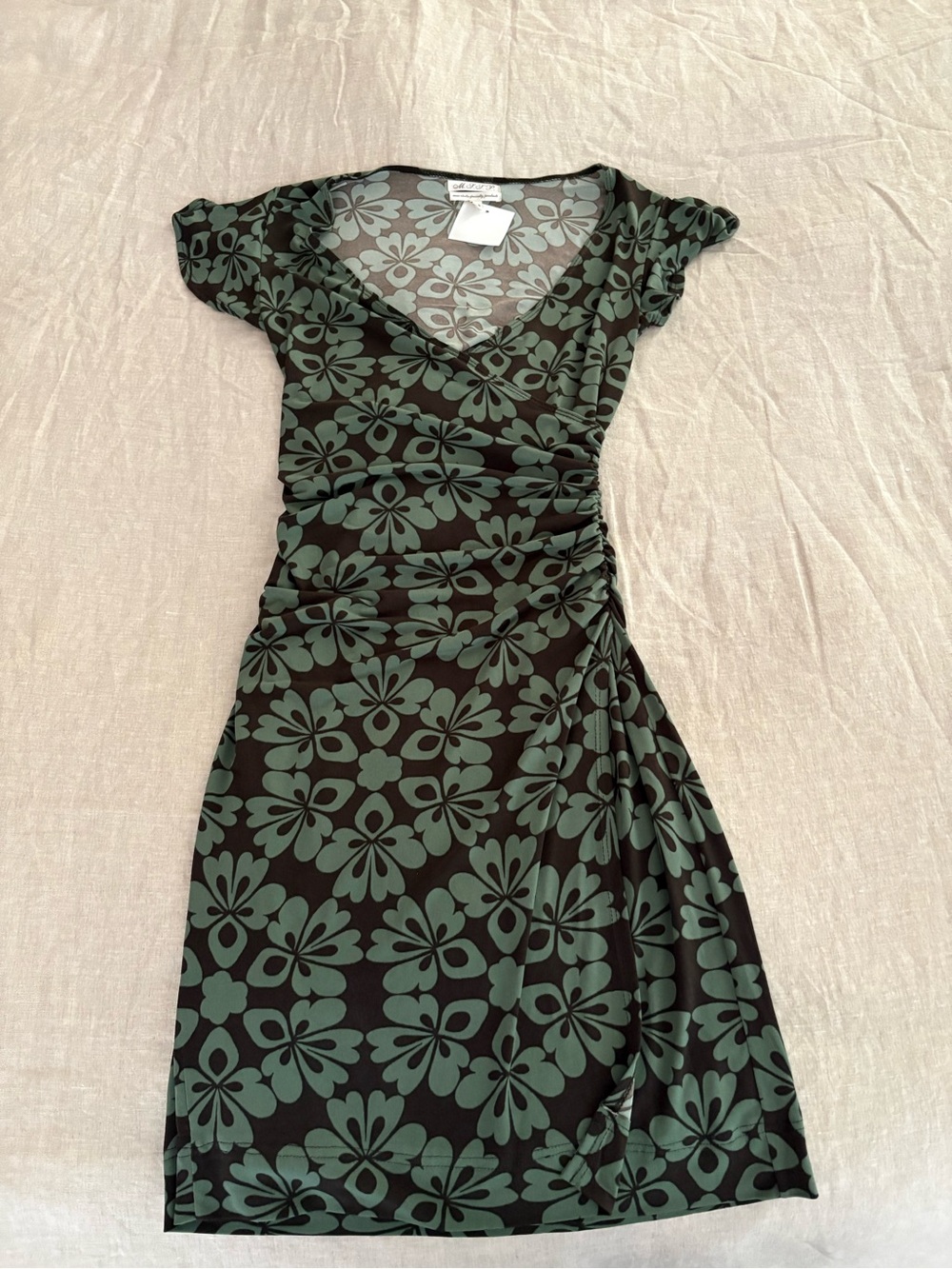 Vintage Max Studio Specialty Flower Print Dress